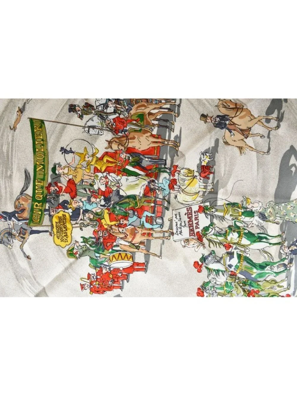 ★SOLD★ Hermes Scarf Carre 90 Cirque Molier Silk 100% Black Multi - Picture 4 of 8